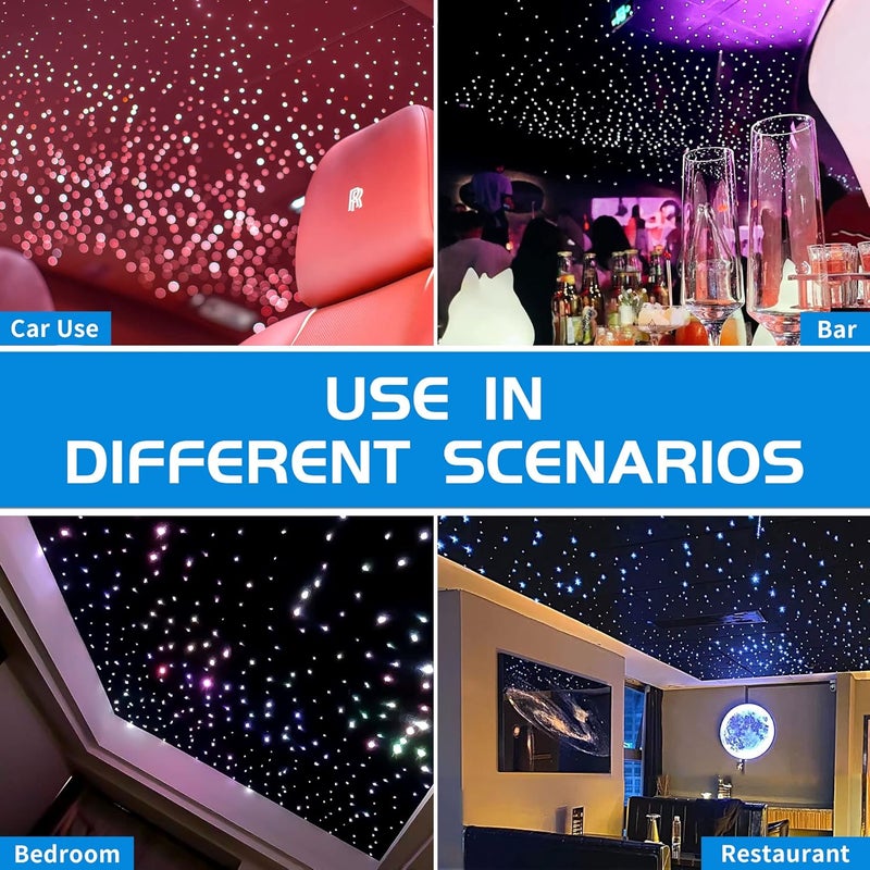 ATOKEE Store 10W Twinkle 550pcs Starlight Headliner Kit, 0.03in 9.8ft Fiber Optic Star Lights for Car Home Roof Use with APP/Remote Control - Image 5